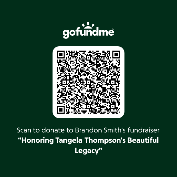 GoFundMe QR code — Honoring Tangela Thompson's Beautiful Legacy